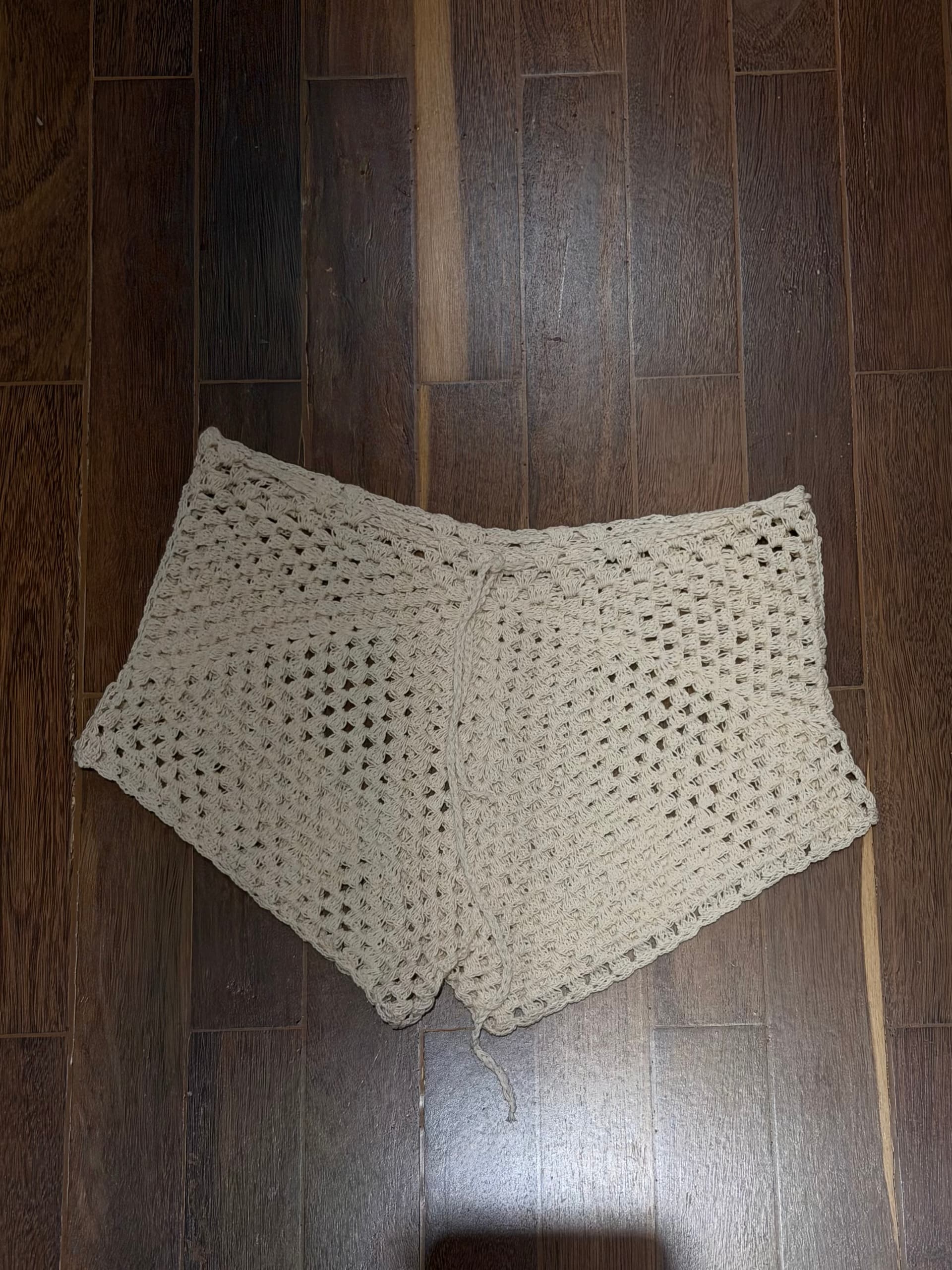 Shorts de crochê branco — foto 2
