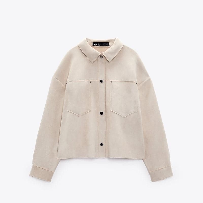 Jaqueta camurça off white — foto 1